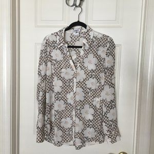 Express Portofino Slim Fit Floral No Pocket Blouse